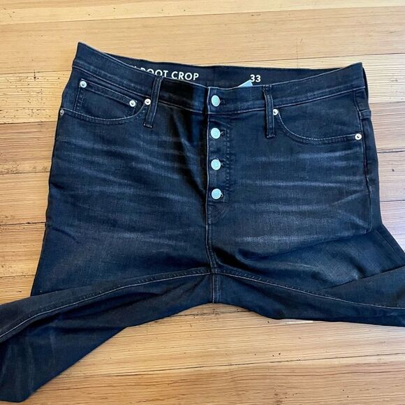 J. Crew 9” demi-boot crop Jean in charcoal. Size 33. - Picture 10 of 16